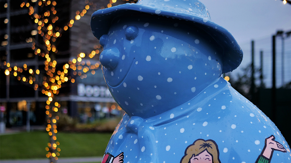 Snowman number 10 on the Walking with The Snowman™ sculpture trail was situated at the side of ThePitch@MediaCityUK,